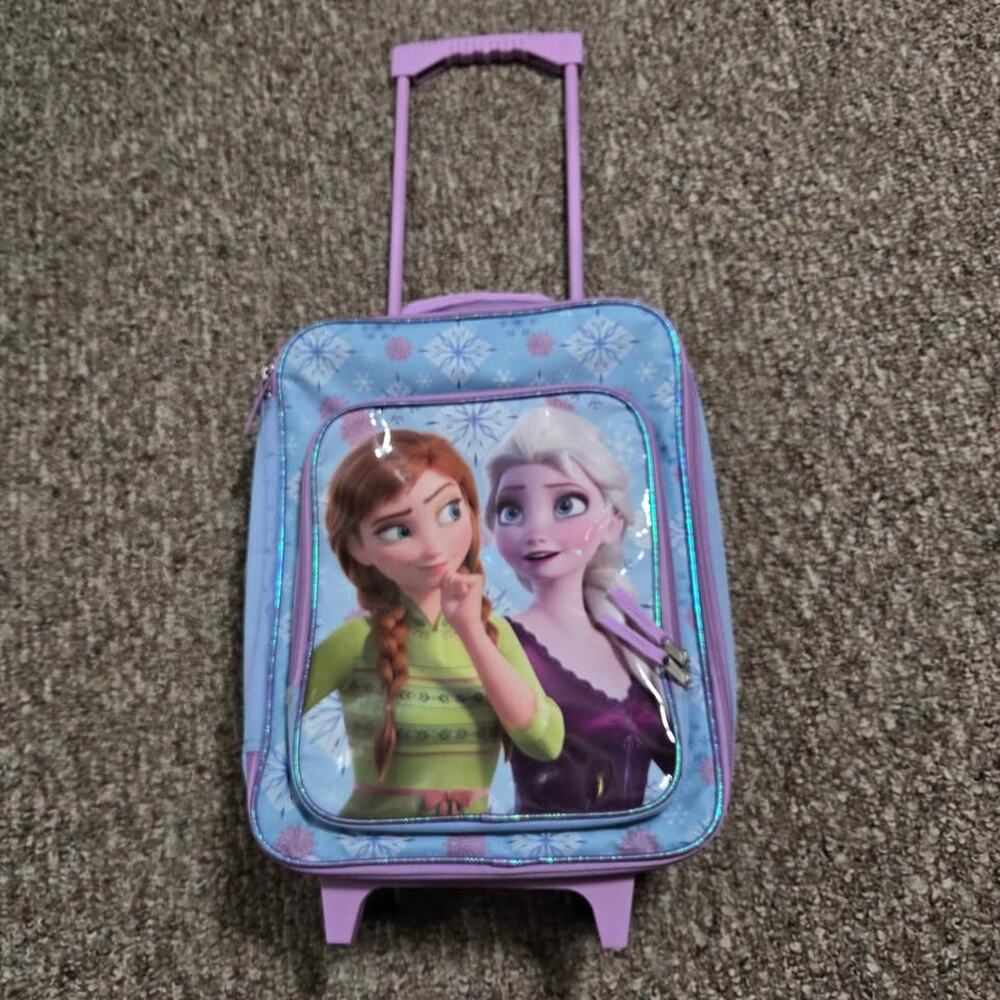 Disney Frozen Girls Luggage 16" Soft Side Wheeled Pilot Case Rolling Suitcase
